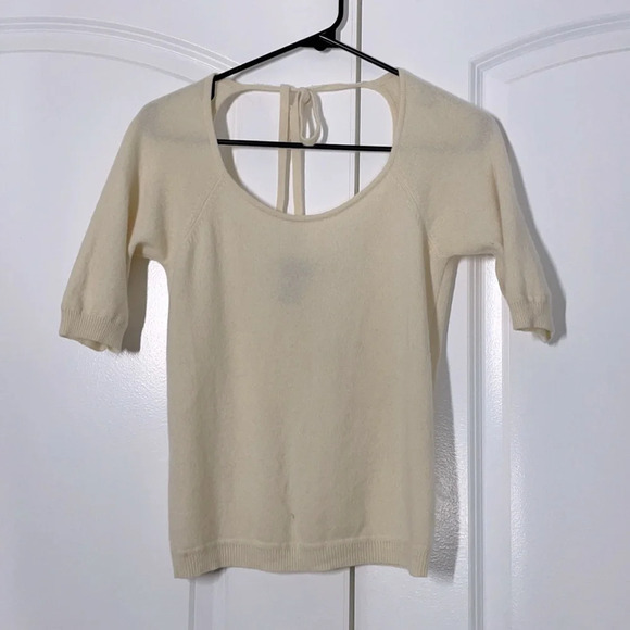 BCBG MAXAZRIA Collection 100% Cashmere Open Back Sweater size M - Picture 6 of 10